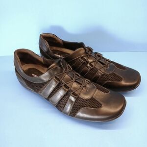 Walking Cradles, Audio Leather Sneakes, Size 11M, Hook & Loop Closure, Black